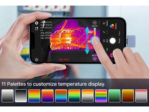 verious palettes can satisfy users need when they use thermal cameras