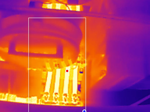 05 Underfloor heating manifold is very bright in thermal imaging