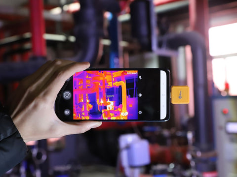 05 inspect industrial pipes by smartphone thermal imagers
