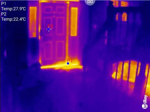 find energy loss in your house by smartphone thermal imaging camera
