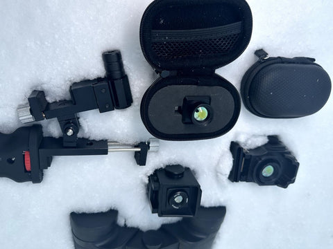 Thermal imaging camera accessories in the snow