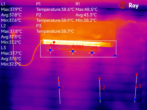 Thermal imaging visualize airflow patterns of HVAC