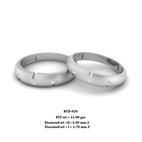 Platinum diamond rings for on sale couple