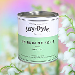 Jay and dyle - Bougie artisanale belge - Un brin de folie - senteur muguet