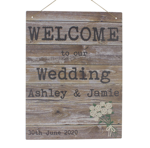 Rustic Wedding Welcome Signs