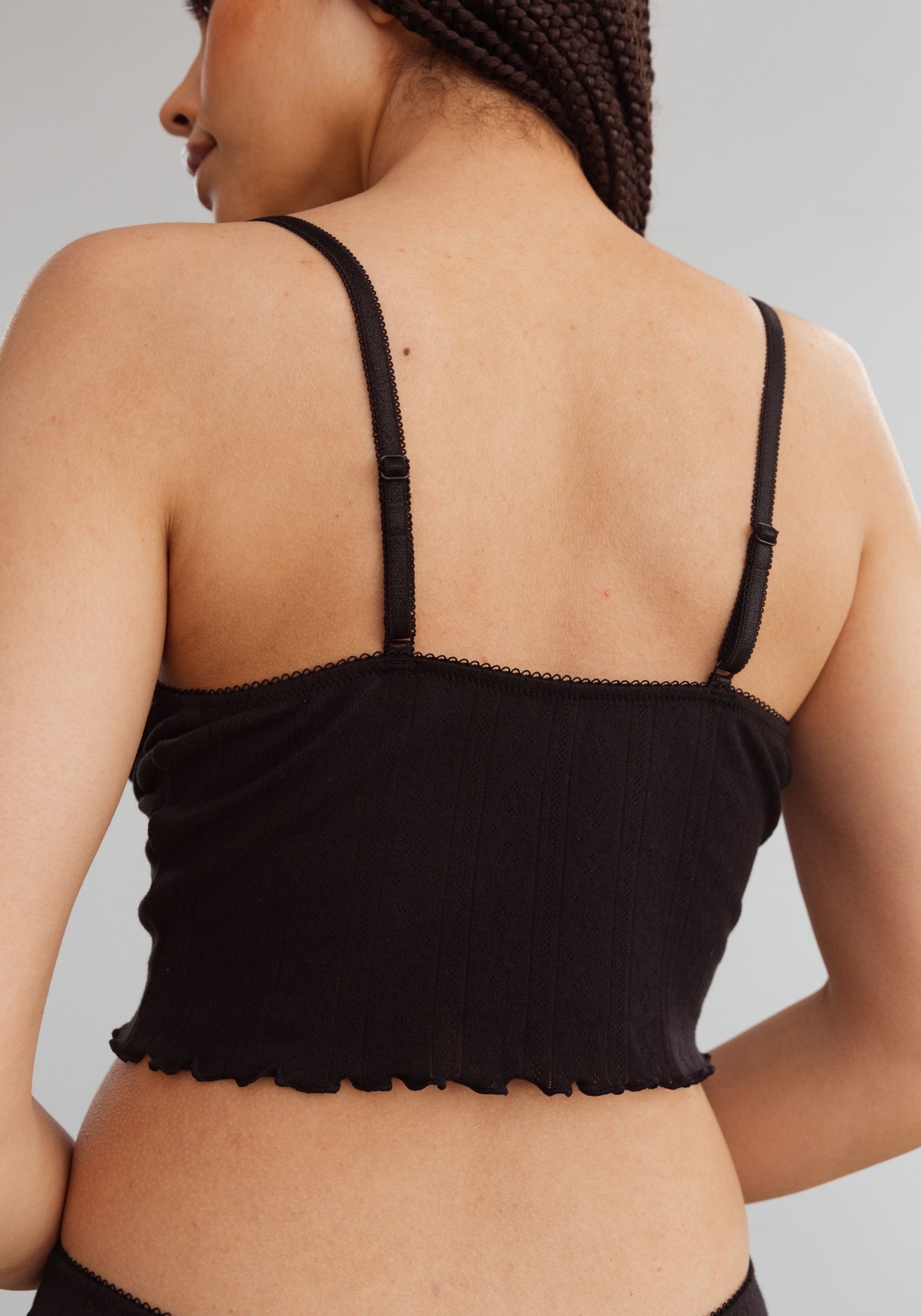 dream cotton pointelle crop cami