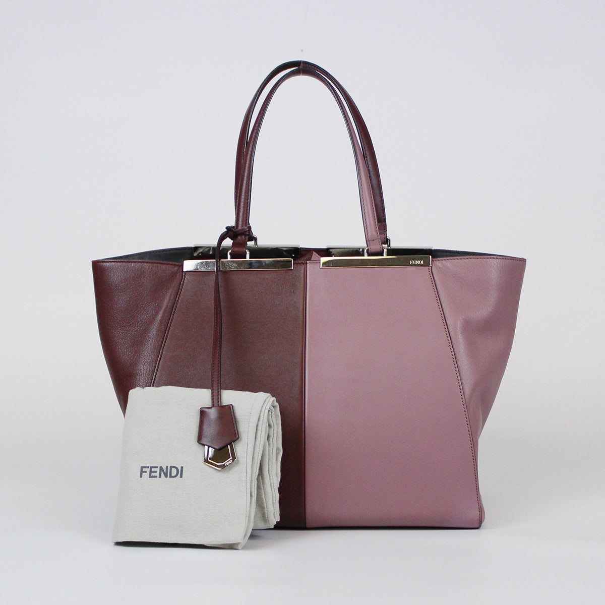 フェンディ トロワジュール BORDEAUX/PINK トートバッグ FENDI ブランド レディース 8BH272