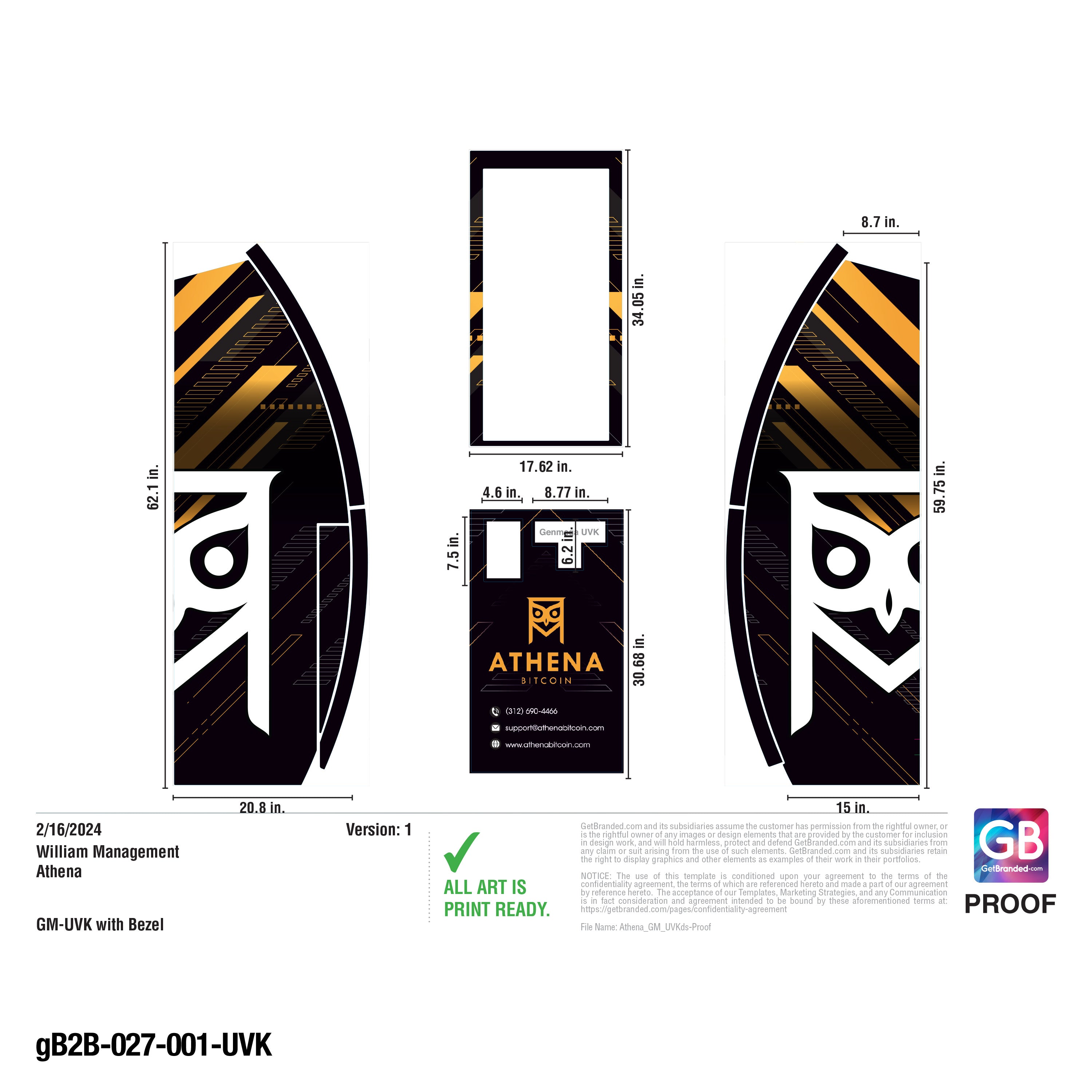 Athena Genmega Universal Kiosk (UVK1) Wrap