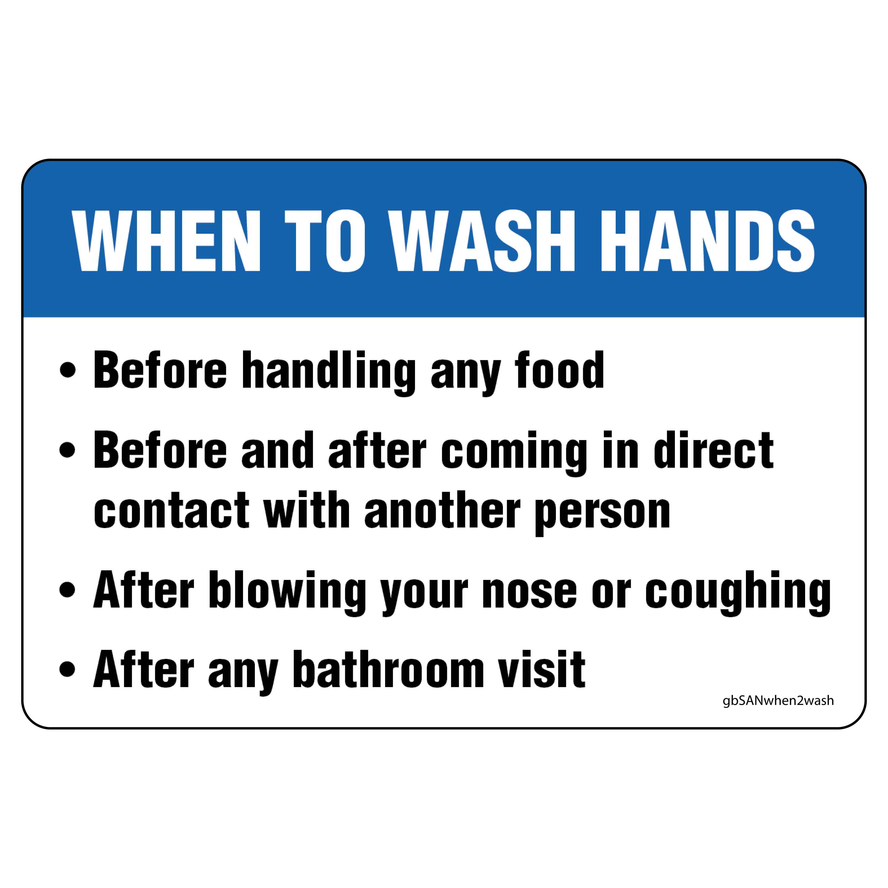 When to Wash Hands Decal | GetBranded.com