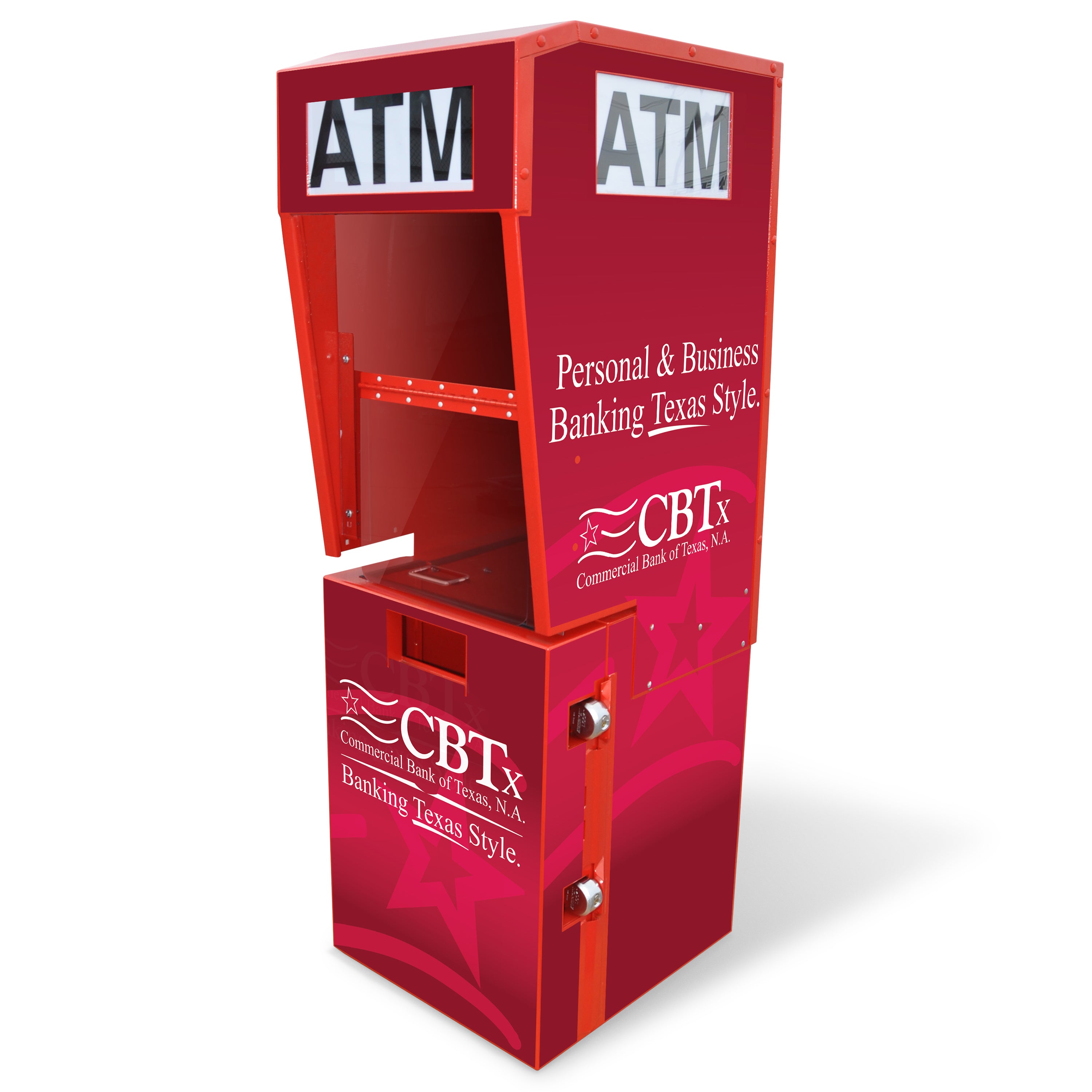 TPI Outdoor ATM Kiosk Enclosure with Lighted Topper Wrap - GetBranded.com product image