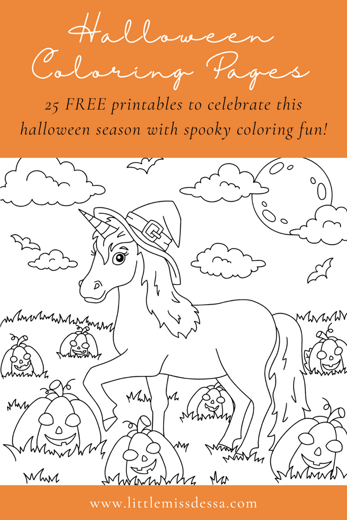 25 FREE KIDS HALLOWEEN COLORING PAGES HERE