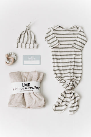 knotted baby gowns gender neutral -- littlemissdessa-- little nursling