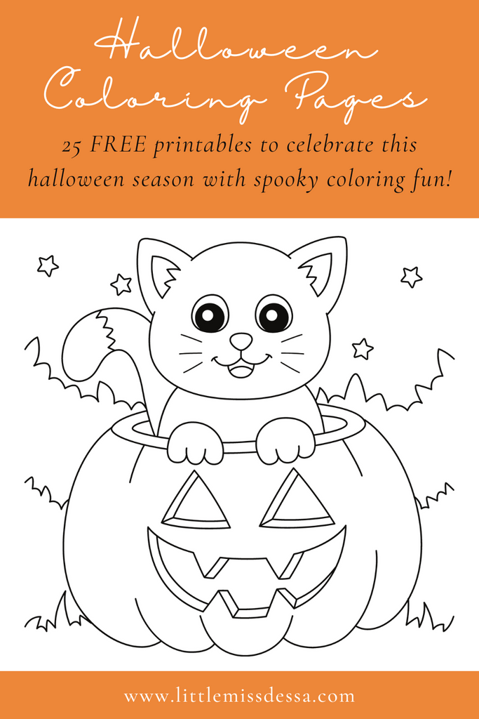 Free Halloween Kids Coloring pages - 25 Coloring Sheets Halloween for Kids Crafts