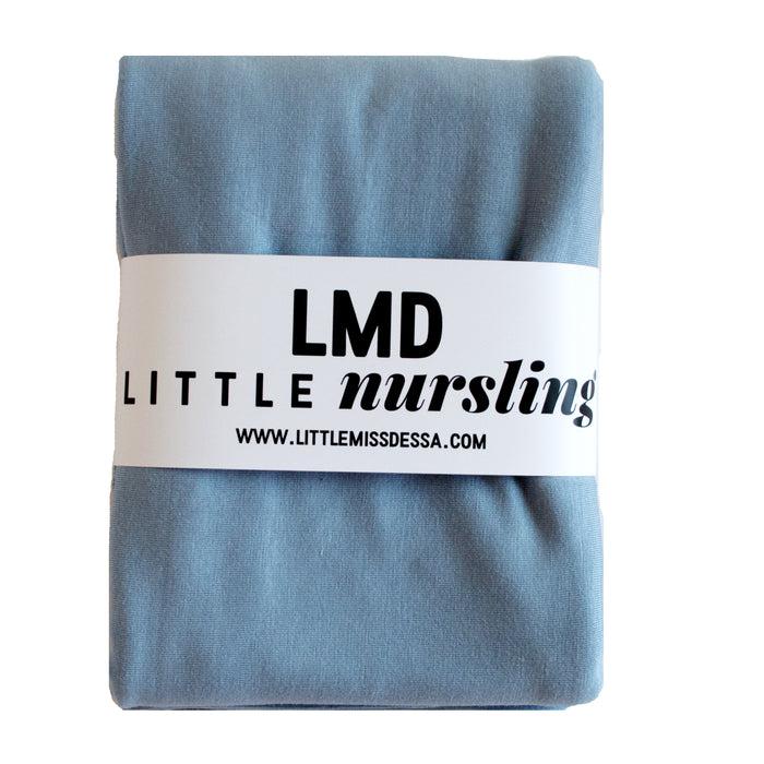 Little Nursling Knit Jersey Swaddle Baby Blanket Steel Blue Littlemissdessa