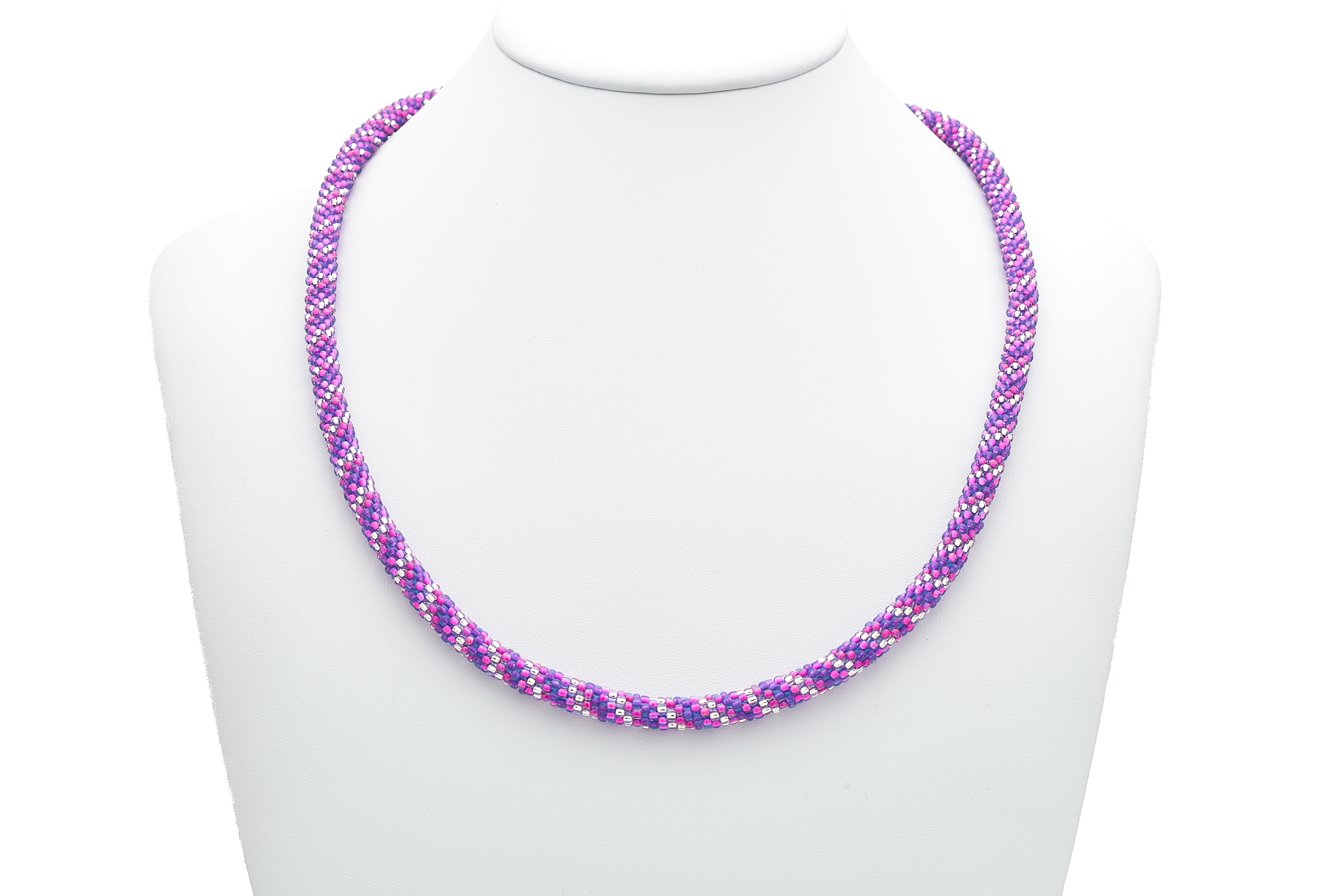 Image of Raspberry Radiance Necklace | Glass Bead Necklace