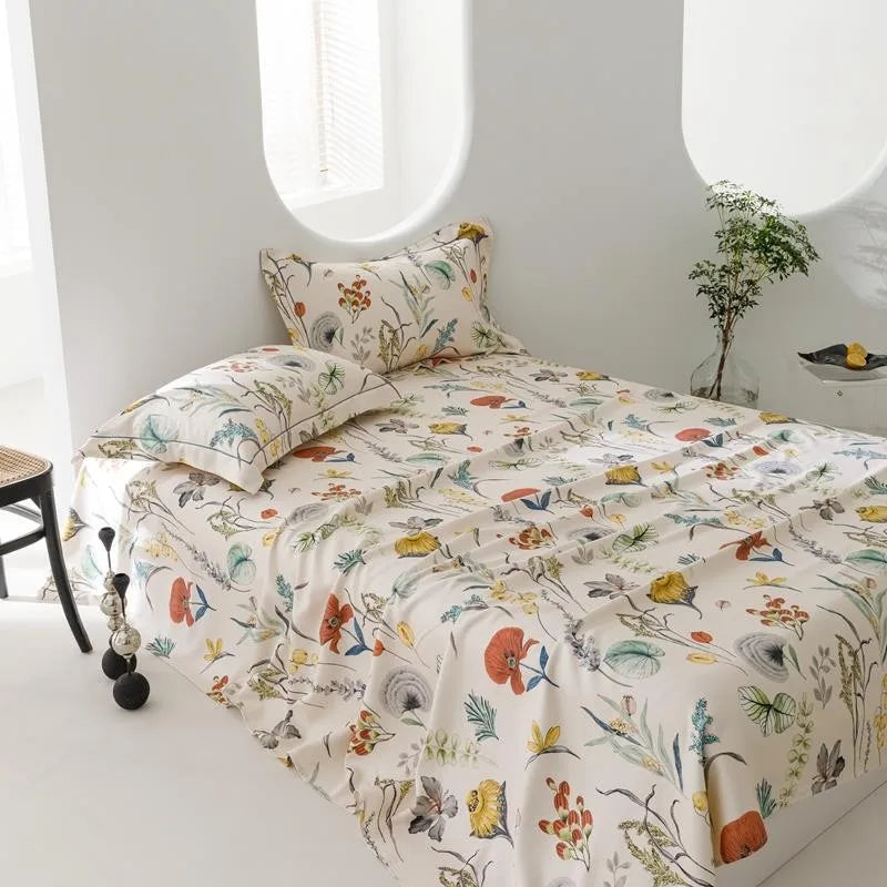 Boho Bloom Organic Bamboo Coverlet Set - Angle view