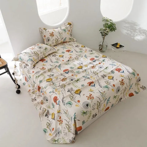 Boho Bloom Organic Bamboo Coverlet Set - high view