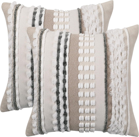 Boho Farmhouse Striped Pillows