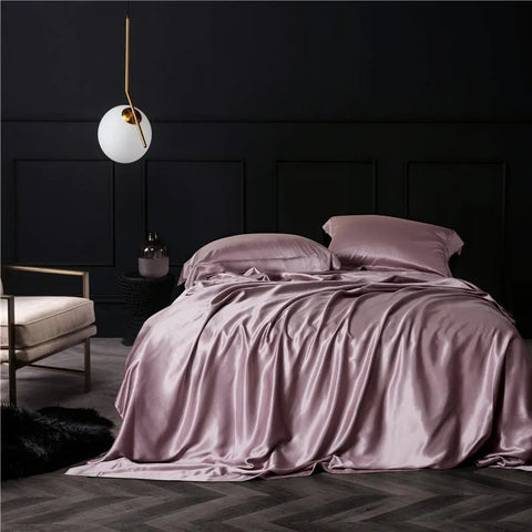 Peony Petal Mulberry Silk Duvet Set front