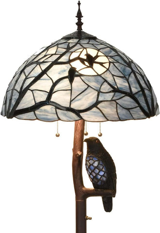 Tiffany Style Raven Lamp