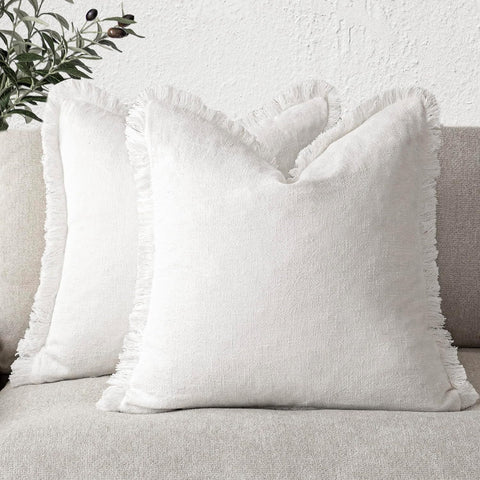 White Farmhouse Pillows