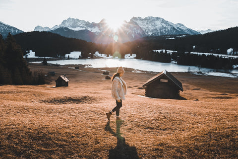 Woman walking in nature