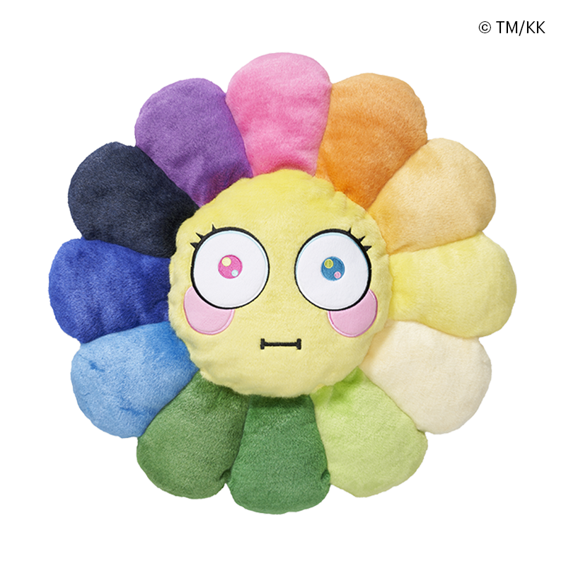 Takashi Murakami - Flower Cushion (Kintaro Ame Cut Candy Style Rainbow) -  60cm for Sale