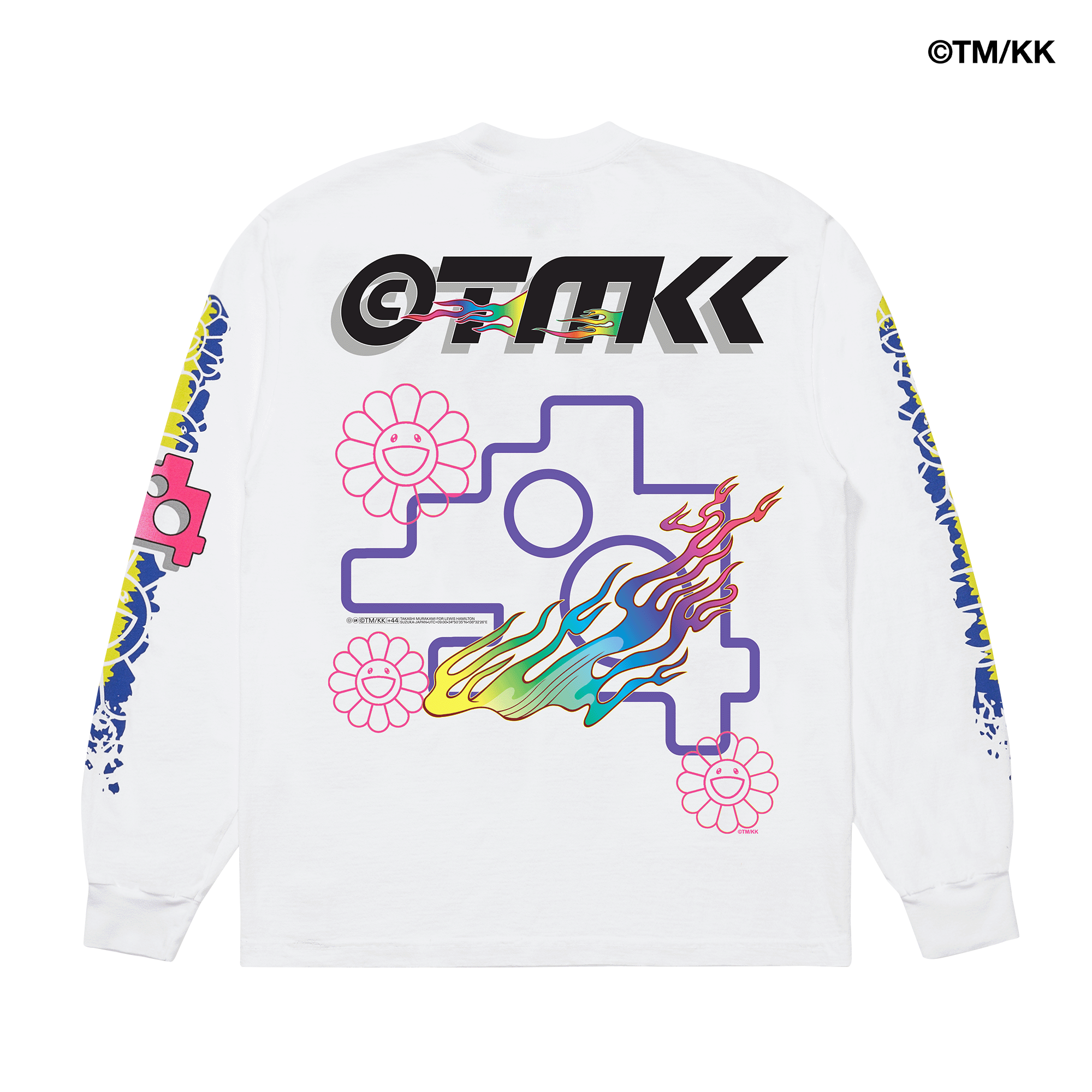 2022年5月新作下旬 Lewis Hamilton × Takashi Murakami 長袖Tシャツ