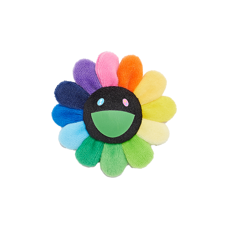 Takashi Murakami Rainbow Flower Keyring Keychain + 3 Flower Pin