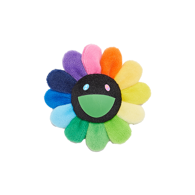 Takashi Murakami - Flower Plush Key Chain - rainbow & black