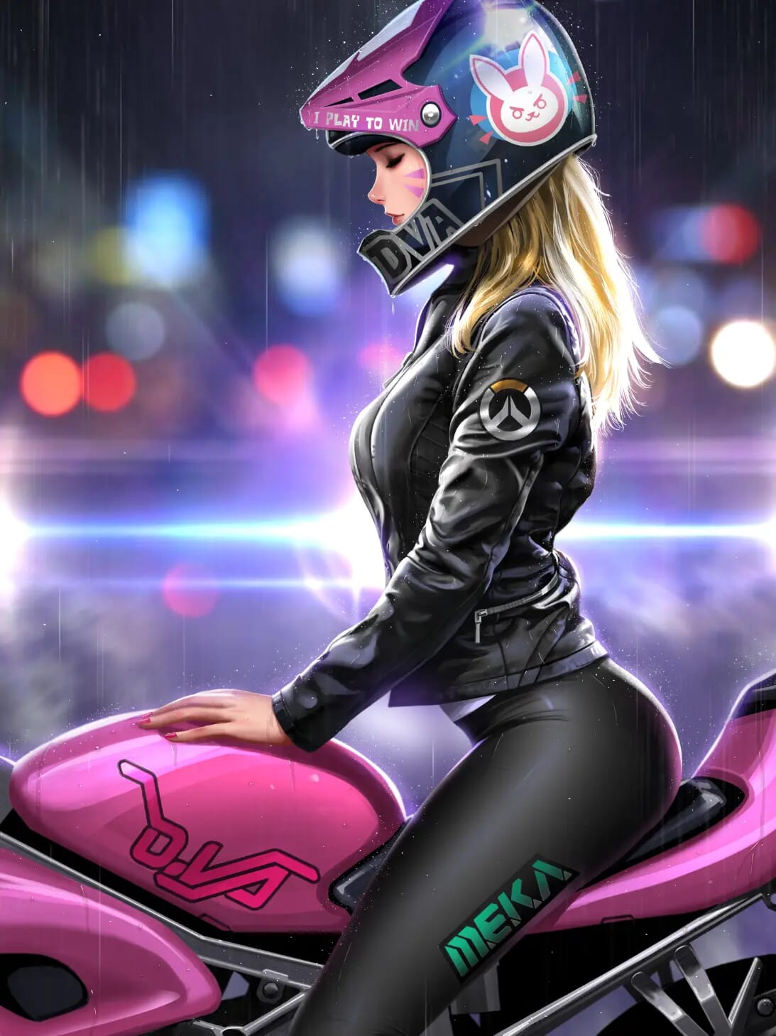 Sexy Biker Girl - Pink Style