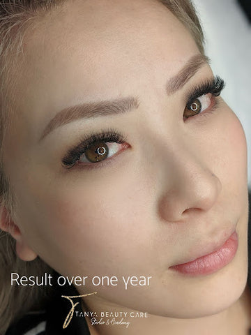 Microbladed eyebrows will fade naturally over time