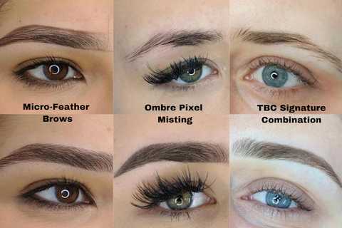 Types of brow tattoos offered at Tanya Beauty Care