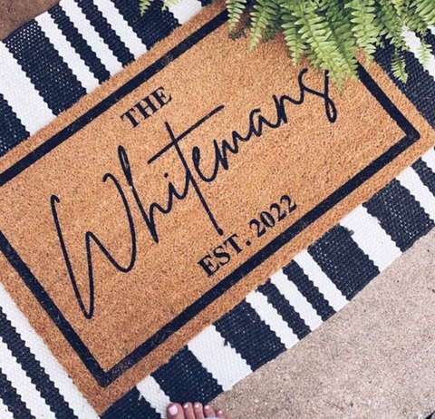 welcome mat personalized