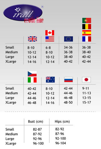 Irall Erotic Size Guide