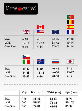 Provocative Size Guide