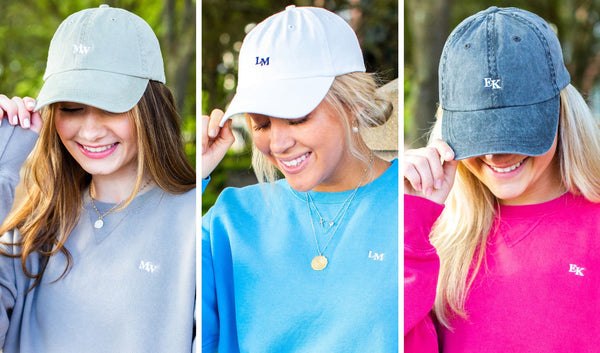 Personalized Tiny Initials Hat- Complete the UM Athleisure Look