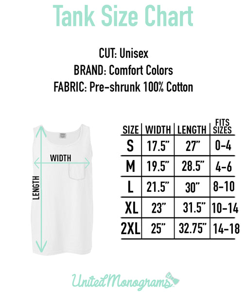 Comfort Colors Tank Size Chart