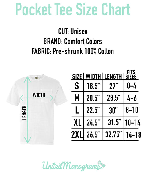 Comfort Colors T Shirt Size Chart