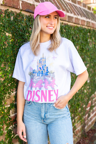 Disney x Beatles Disney Castle x Abbey Road Remix Band Trendy Tee UM