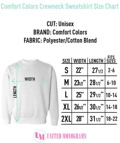 Comfort Colors Long Sleeve Size Chart