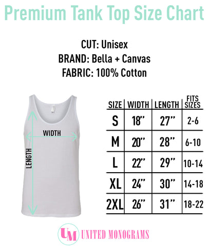 Monogrammed Ombré Big Print Premium Tank Top – United Monograms