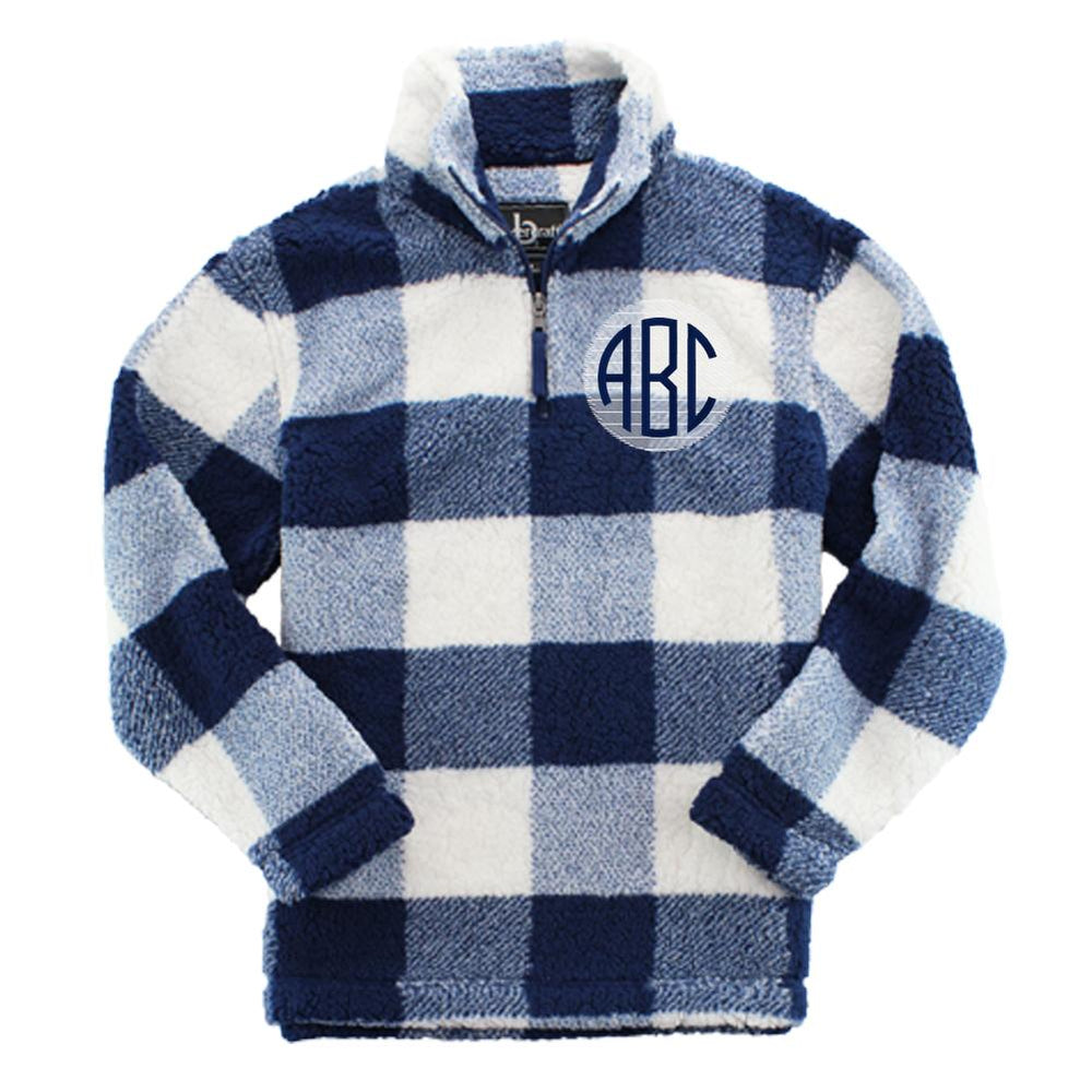 royal blue sherpa pullover