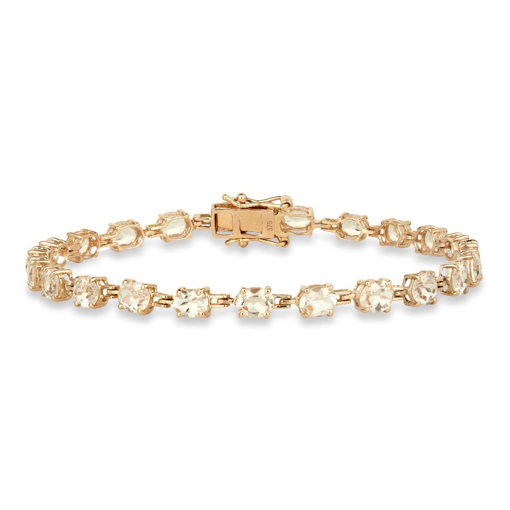 Forever Classic Pink Morganite Rose Tennis Bracelet