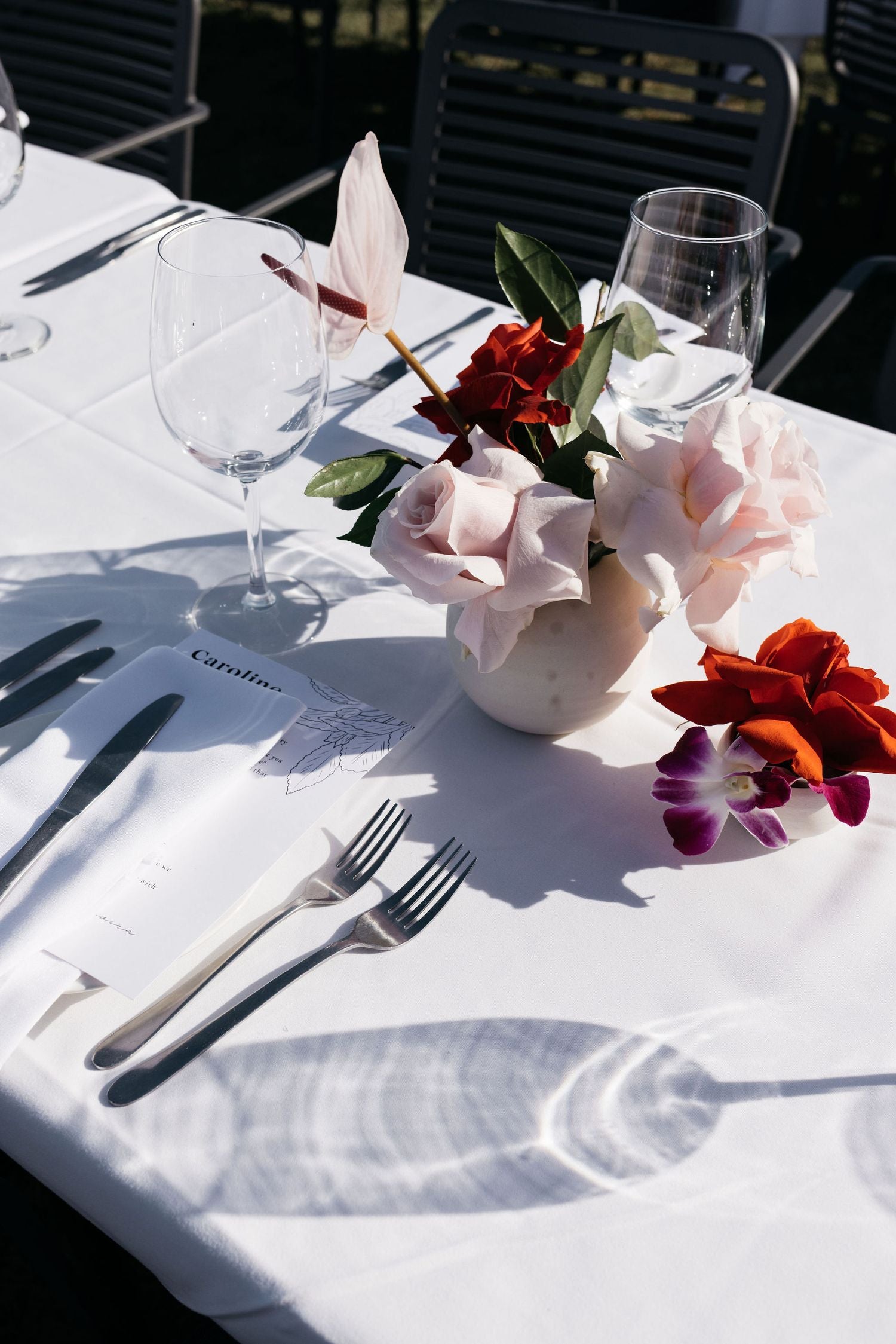 Arabella & Giovina Wedding Reception Table Florals