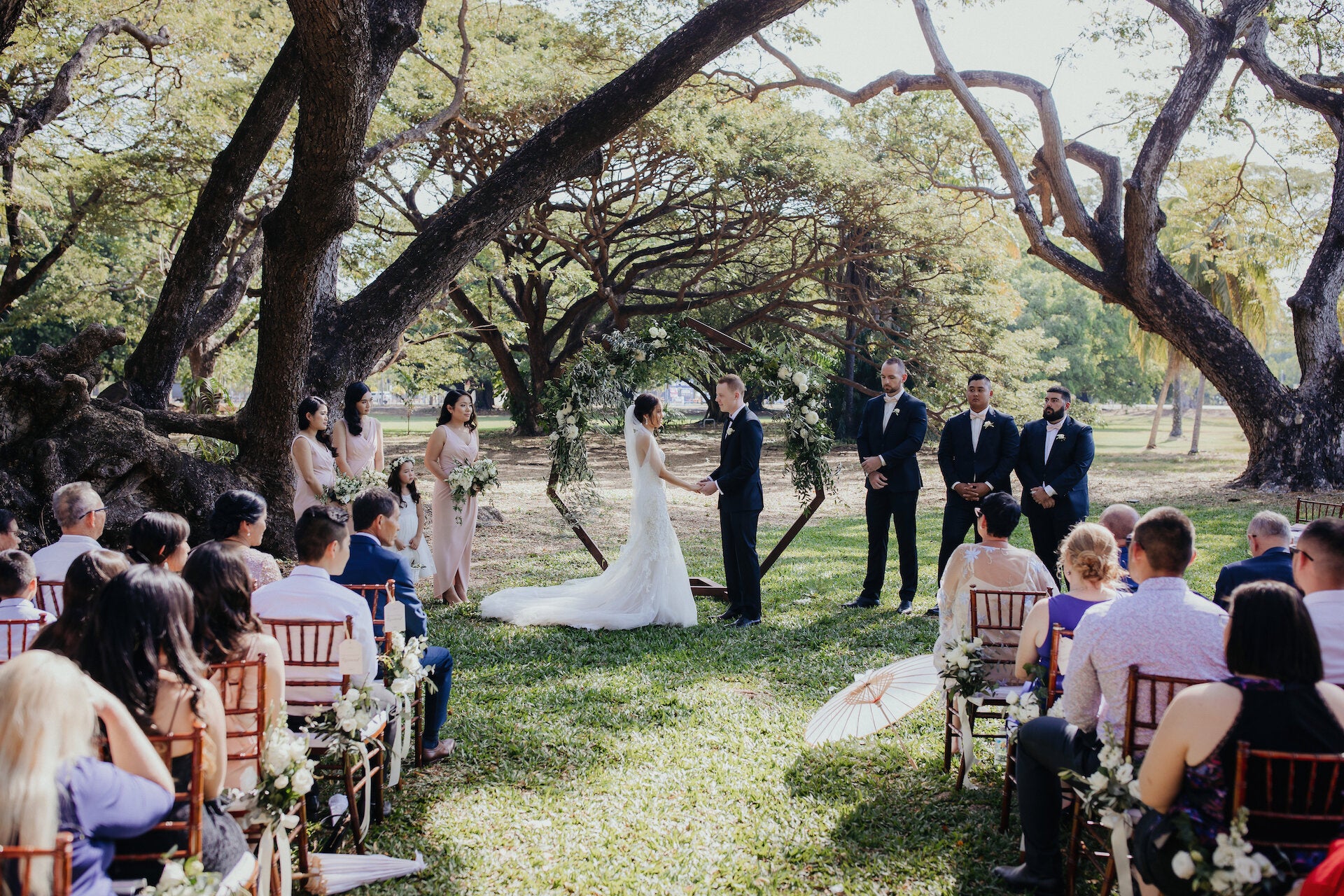 Wedding ceremony at Darwin Botanic Gardens