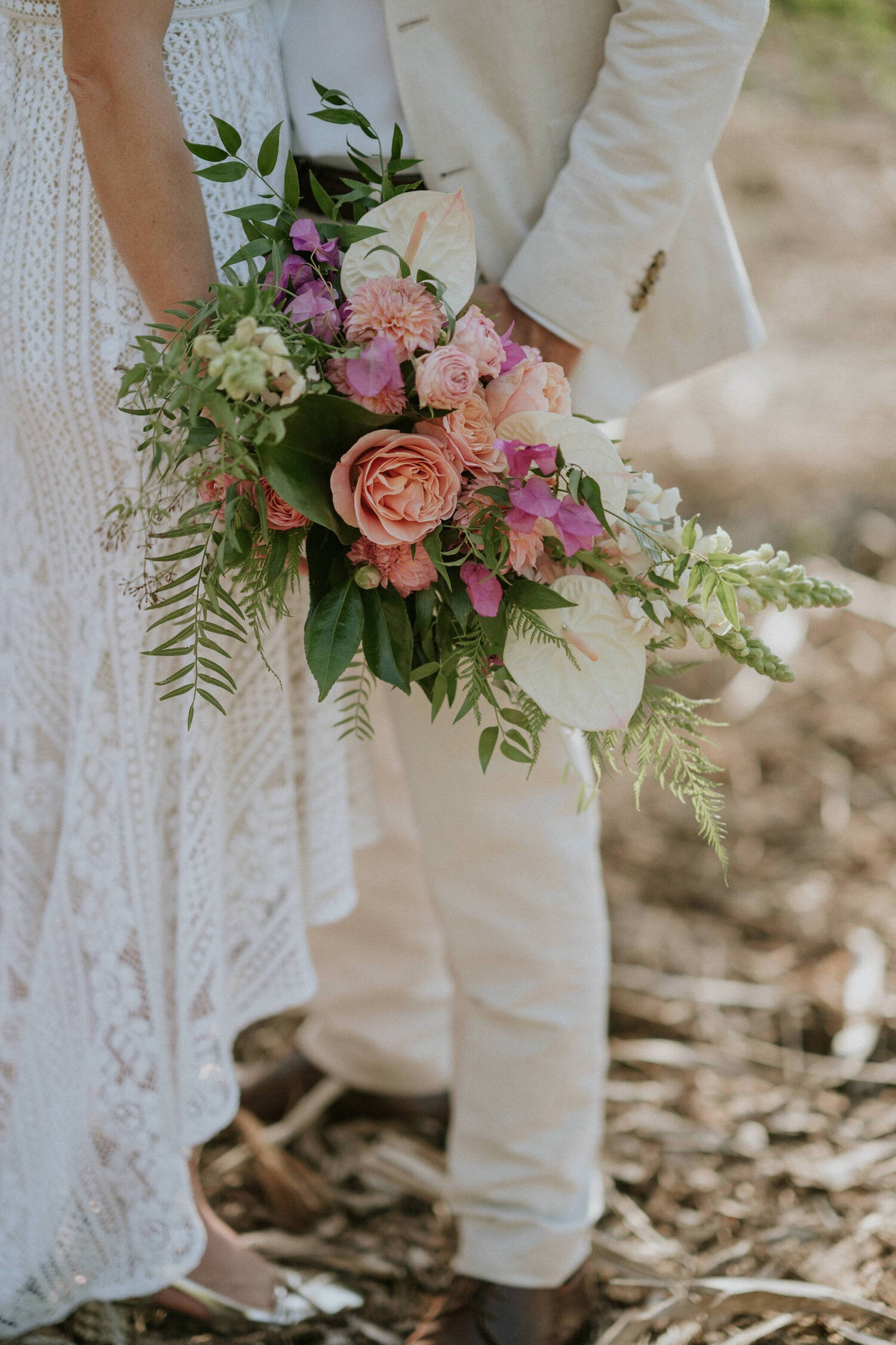 Beija Flor bridal bouquet with tropical feel, photo by James Day