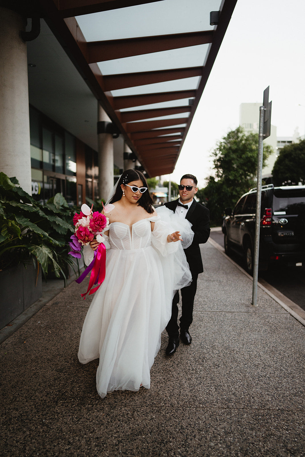 Beija Flor Real Wedding Maria and Tommy Wedding Bride and Groom at the Hallway