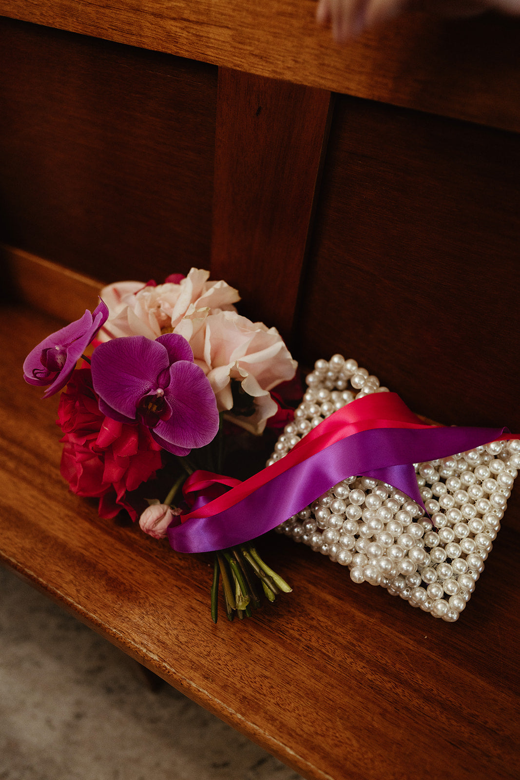 Beija Flor Real Wedding Maria and Tommy Wedding Featuring the Bride's Bouquet with Pearls