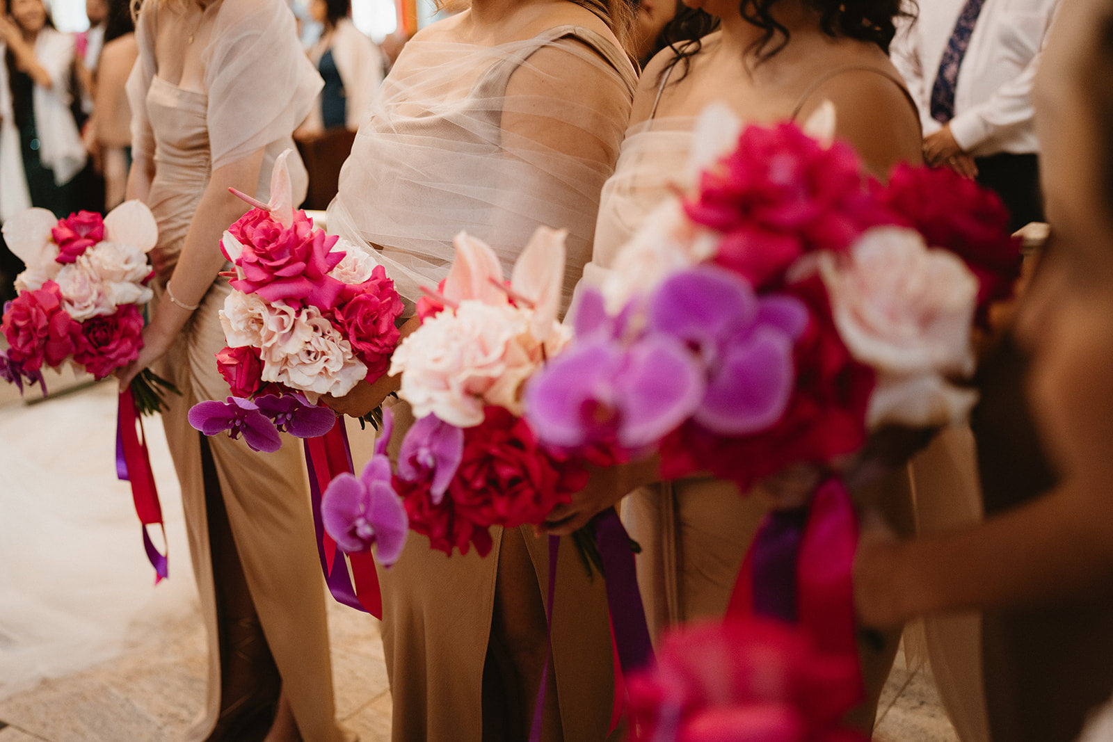 Beija Flor Real Wedding Maria and Tommy Wedding Featuring the Bridesmaid Bouquets